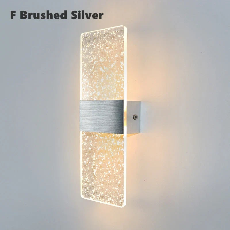 applique murale led nordique en acrylique doré brossé décoration intérieure