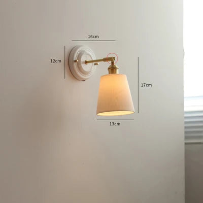 Applique LED nordique japonaise cuivre blanc