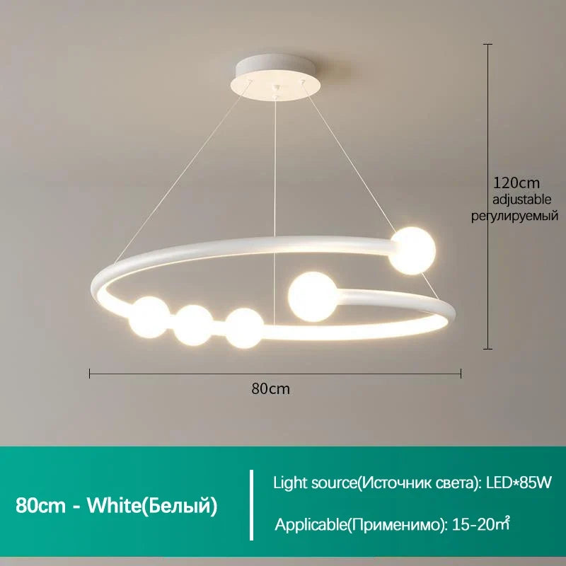 lustre minimaliste en verre design pour éclairage moderne