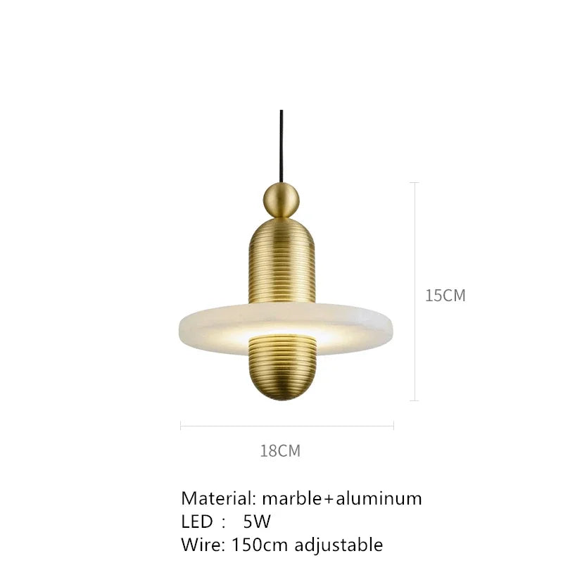 lustre en marbre naturel design nordique pour intérieur élégant