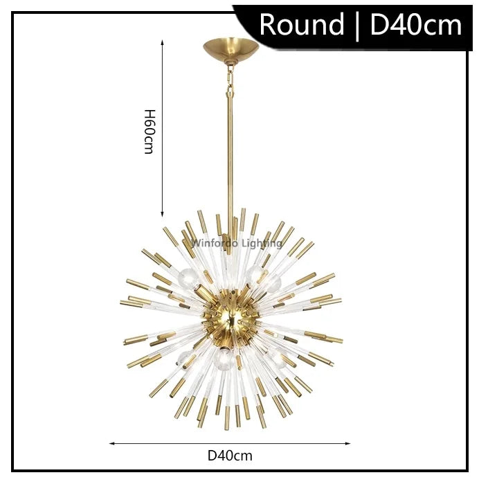 lustre de luxe en forme de pissenlit éclairage décoratif en stock