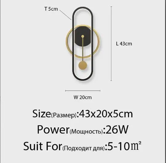 applique murale led ronde moderne décorative pour intérieur