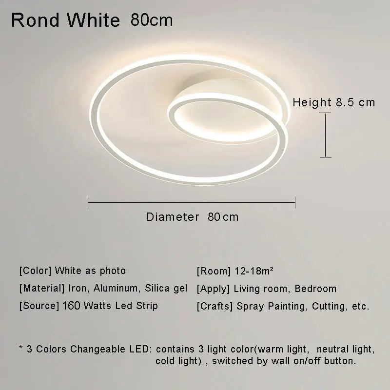plafonnier led moderne pour éclairage intérieur décoratif