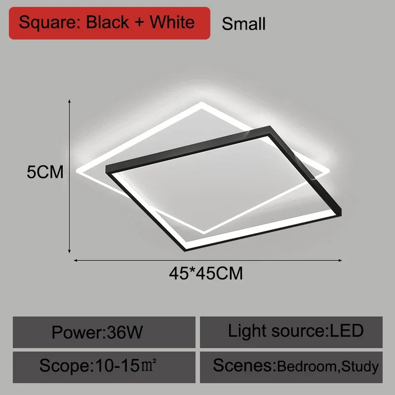 plafonnier led ultra mince moderne avec télécommande luminaria