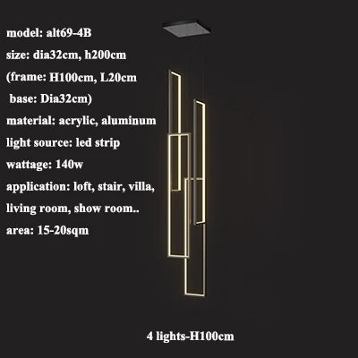 plafonnier nordique moderne pour loft et espaces créatifs