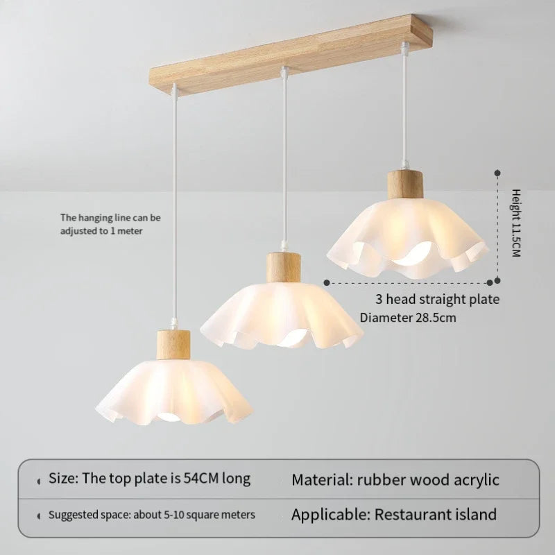plafonnier led fleur style nordique rétro japonais décoratif 	 2023