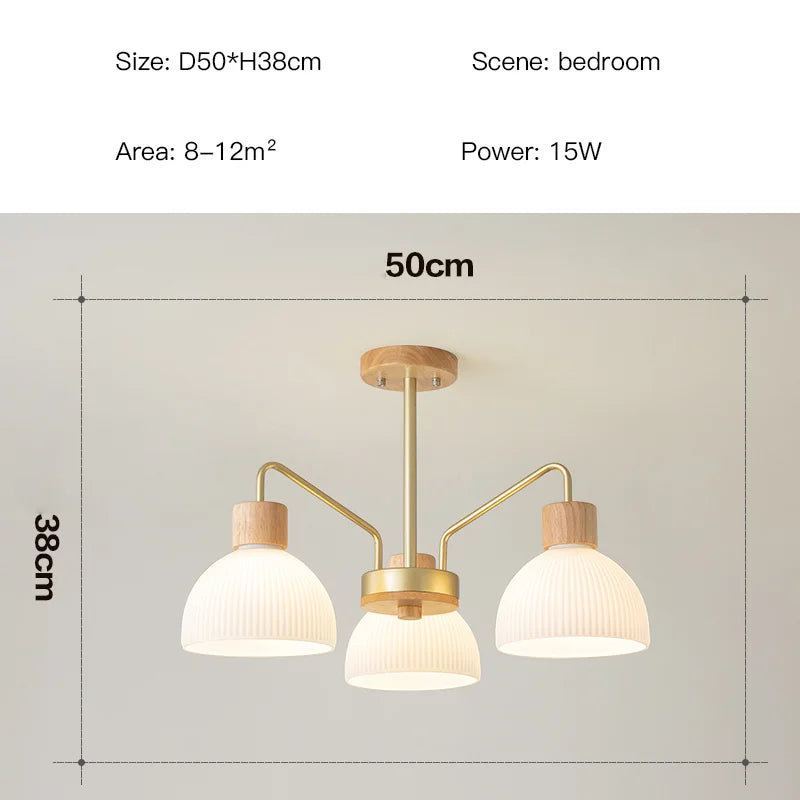 lustre en bois moderne pour décoration intérieure élégante et contemporaine