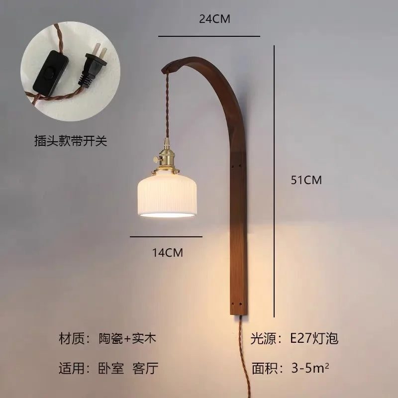 applique murale en bois à led pour décoration intérieure