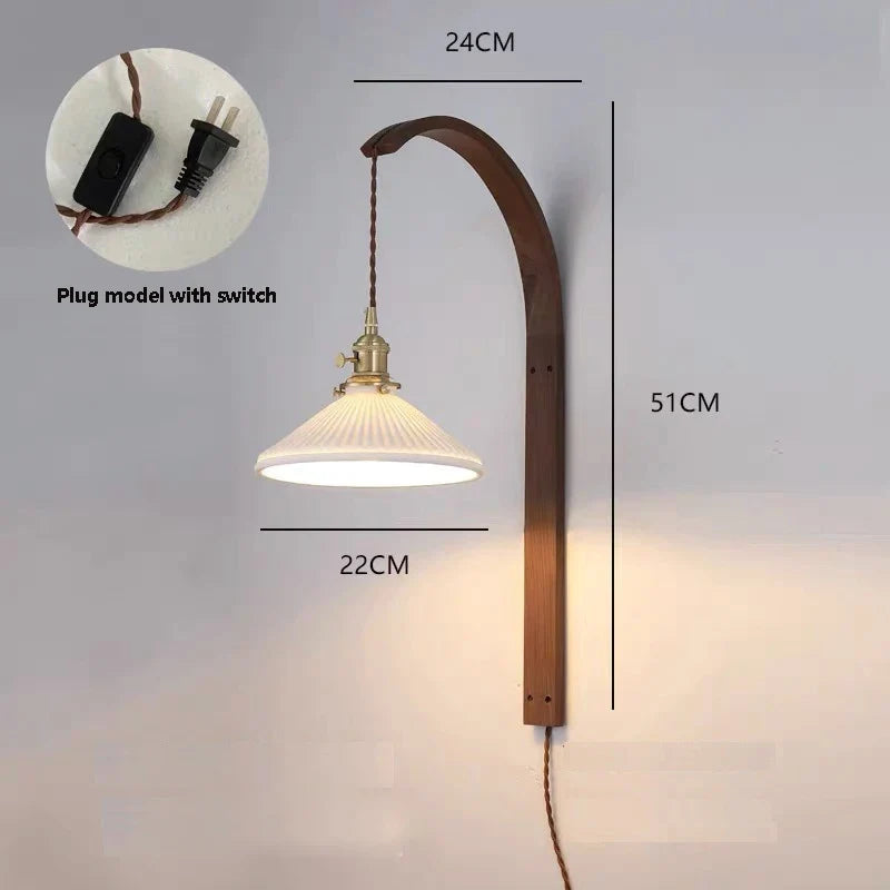 applique murale en bois à led pour décoration intérieure