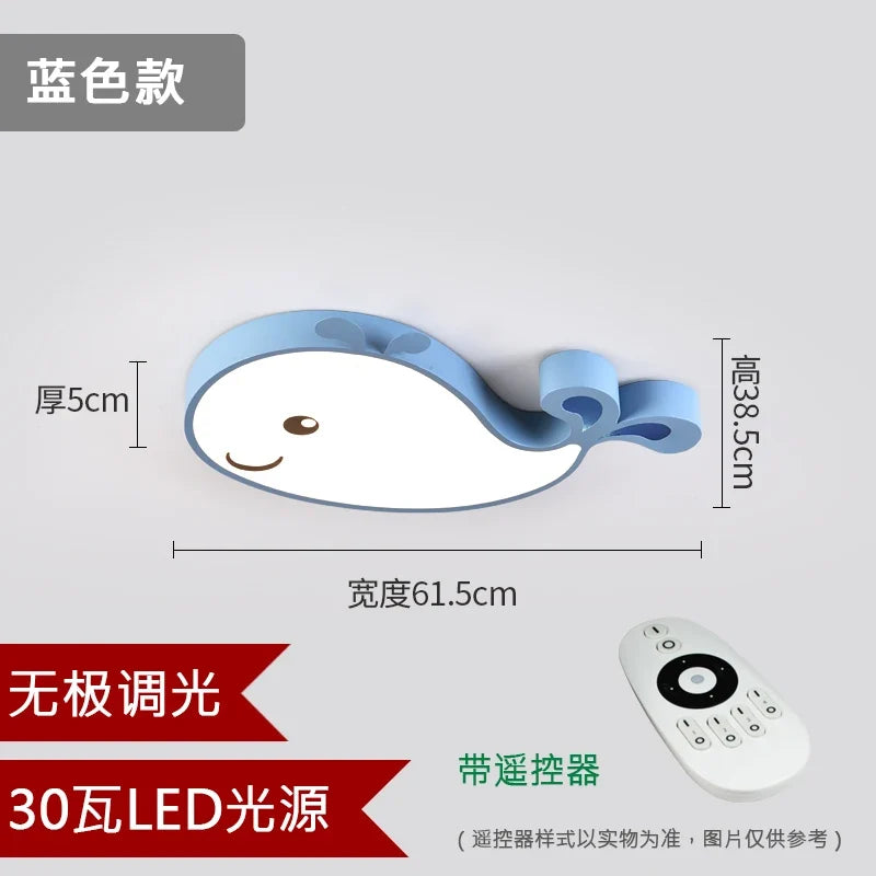 plafonnier led baleine éclairage créatif moderne pour enfant
