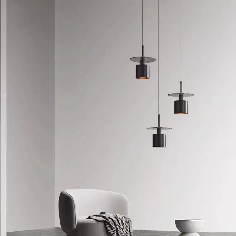 suspension LED en laiton avec cordon réglable pour bar