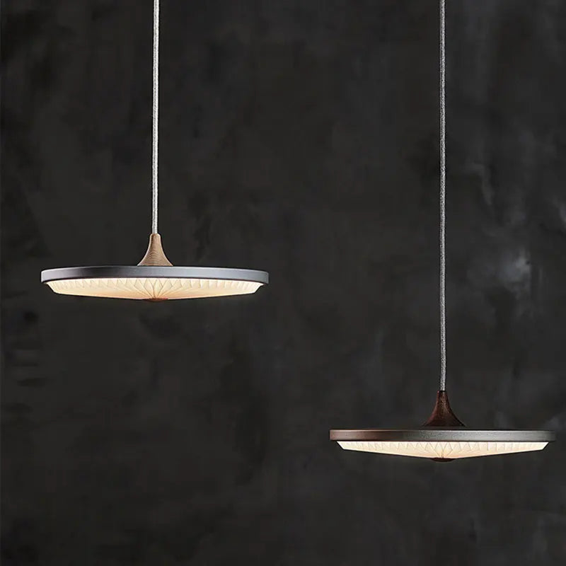 lustre moderne rond à suspension haute qualité plissé led