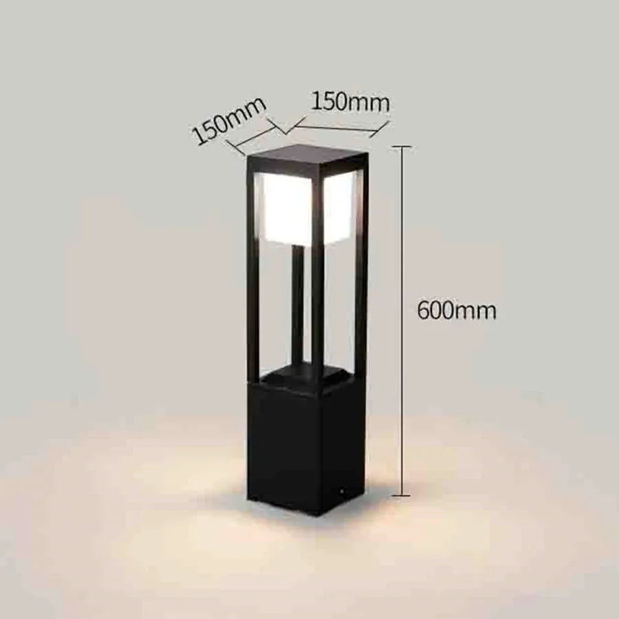 lampe solaire d'extérieur en aluminium pour éclairage de jardin