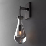 Style rétro luxe goutte d'eau applique éclairage intérieur LED moderne noir corde applique décoration de la maison salon chambre