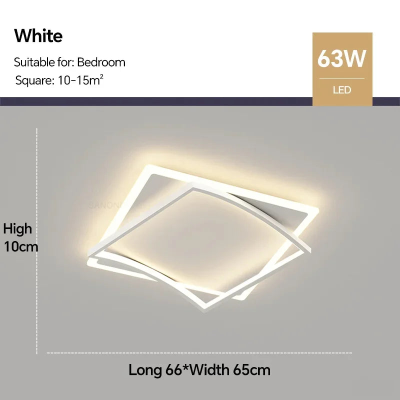 lustre moderne à leds pour intérieur de maison