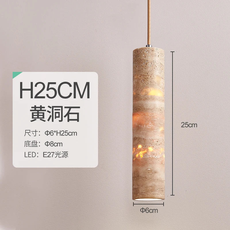 suspension design wabi-sabi en pierre pour ambiance moderne