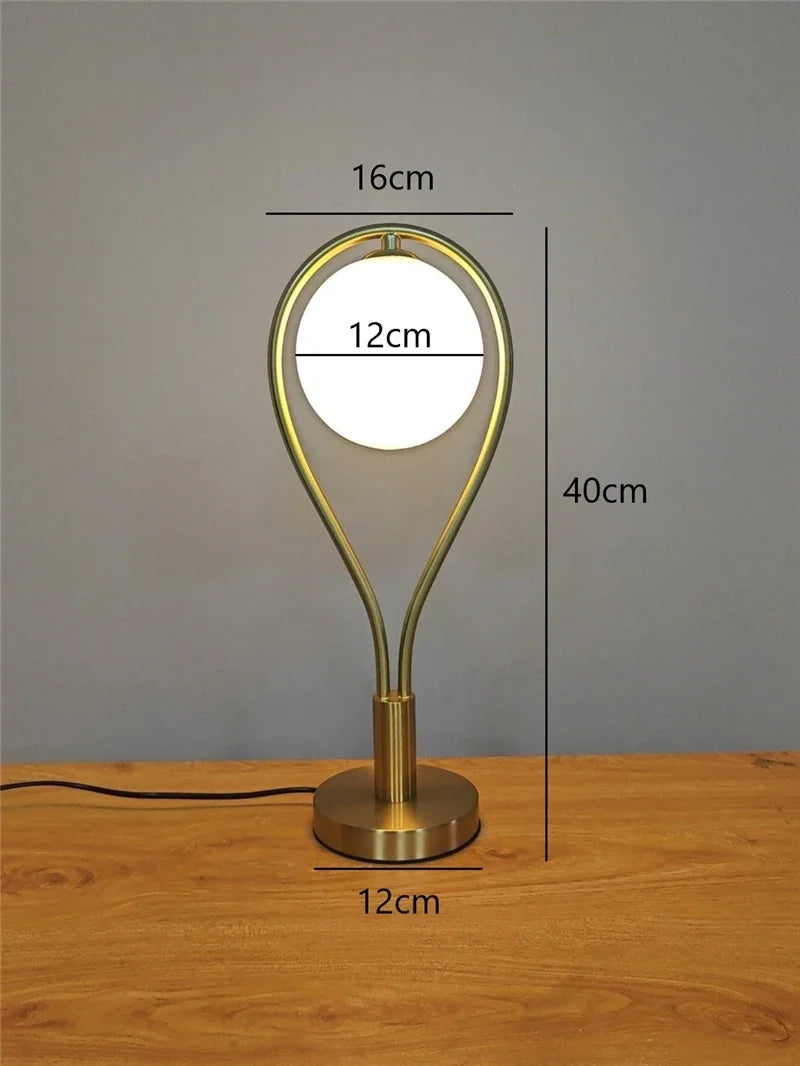 lampes de sol led artistiques en forme de raquette avec boule de verre
