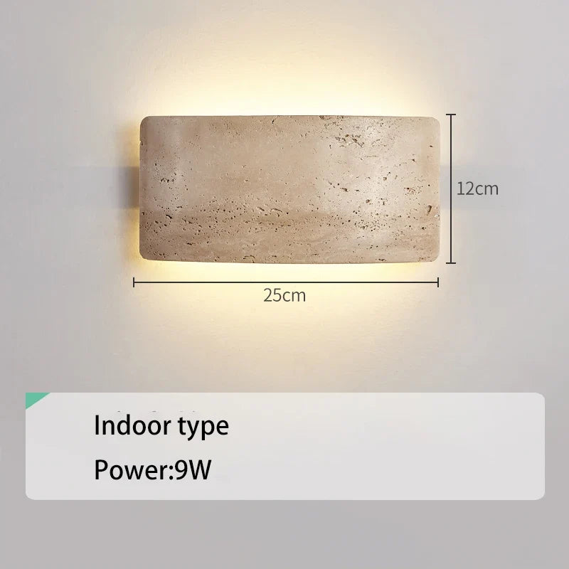 applique murale led wabi-sabi étanche pour jardin et intérieur