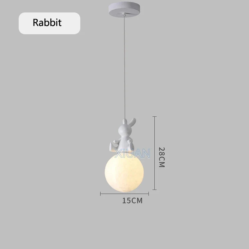 suspension design animal pour enfants cheval ours lapin baleine