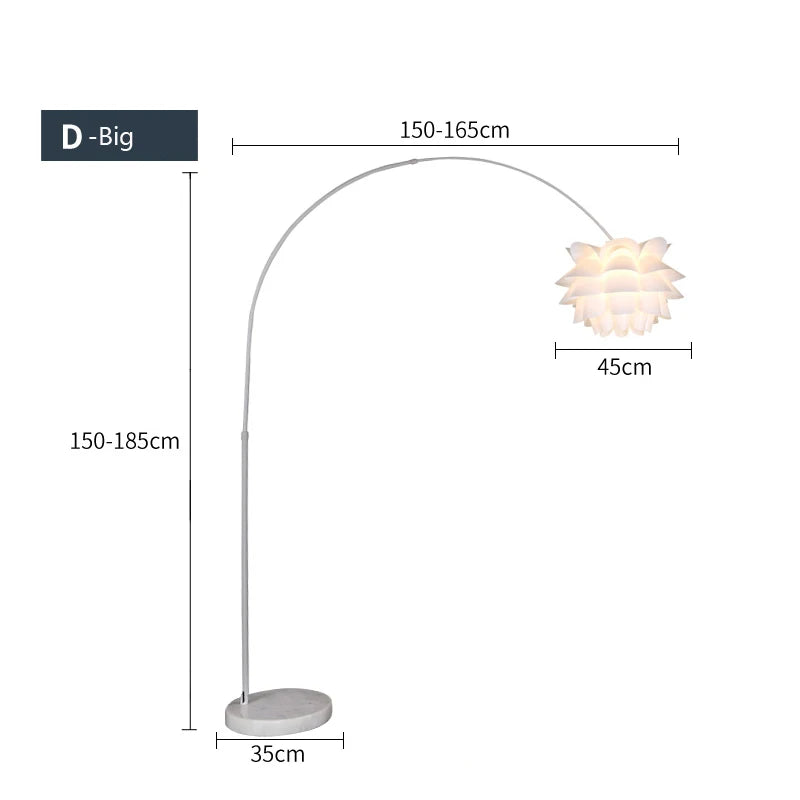lampadaire en acrylique design pour décoration intérieure élégante