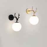 applique murale led rétro boule de verre décorative veilleuse