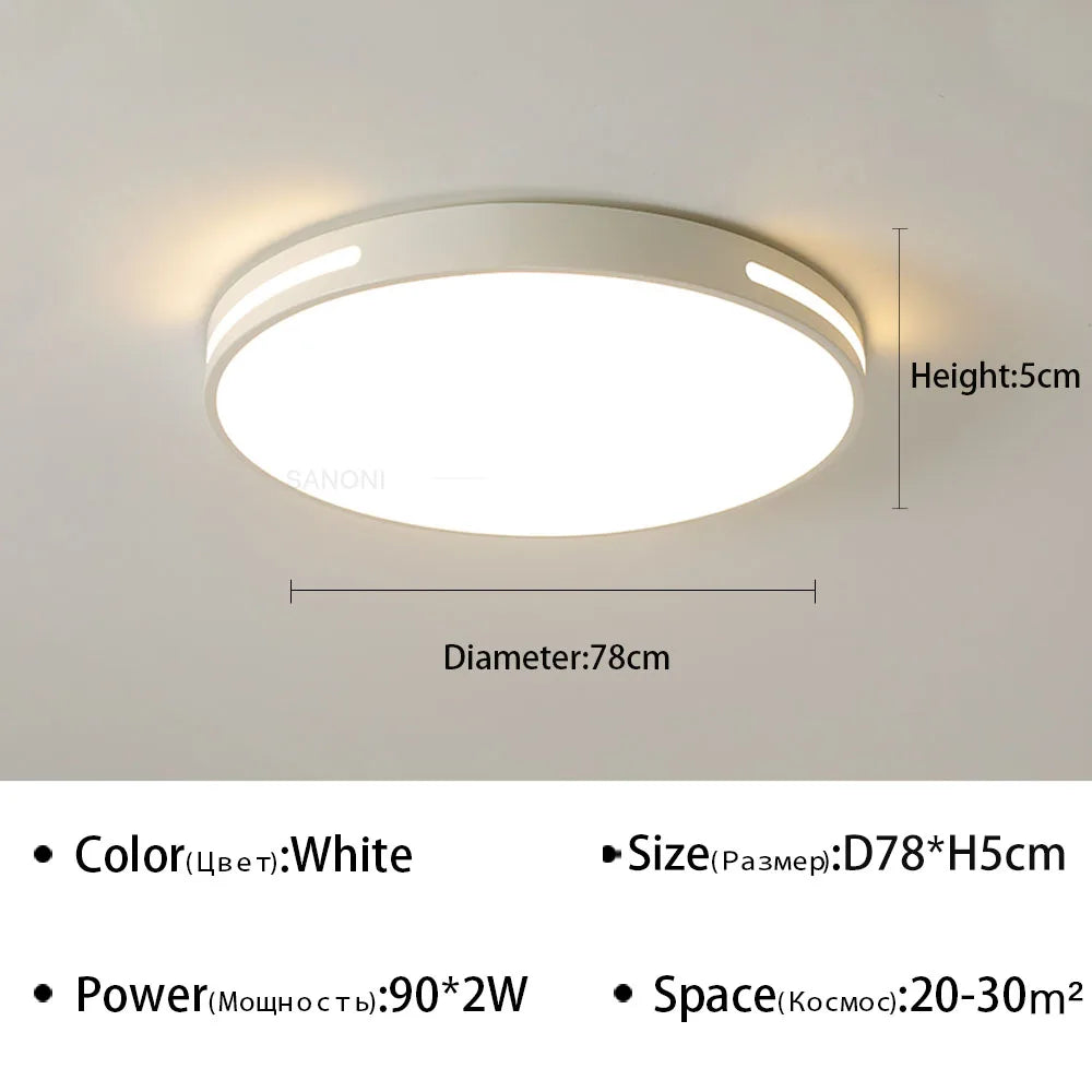 plafonnier led ultra mince design moderne pour intérieur