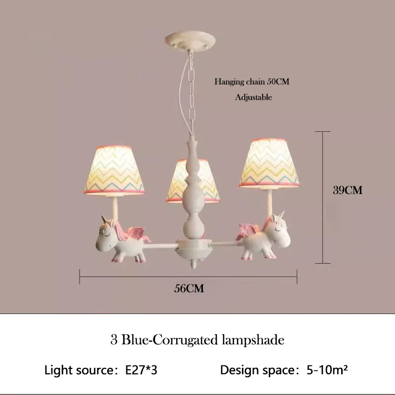 lustre enfant LED rotatif style nordique romantique et chaleureux