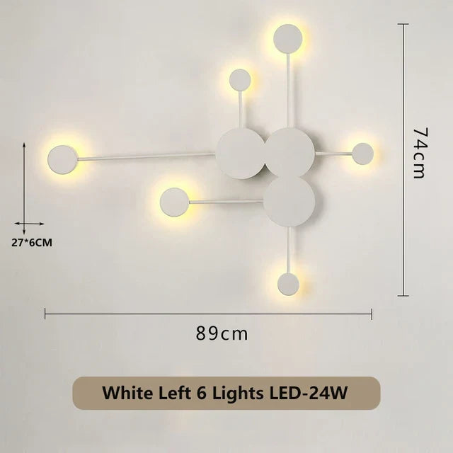 Modern Nordic Black Wall Lamp  AC110V AC220V Bedroom Bedside Wall Sconce Light Art Decoration Fixtures Living Room Wall Lights