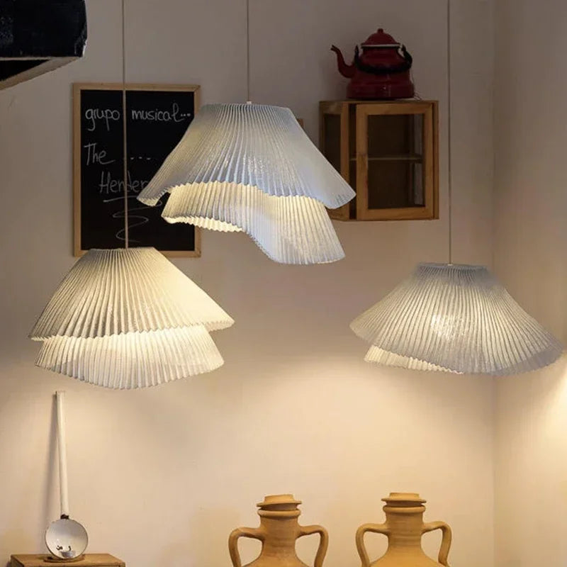 Nordique Wabi Sabi suspension LED lumières pour salon Restaurant Lustre salle à manger chambre Loft suspension lampe Lustre Luminaire