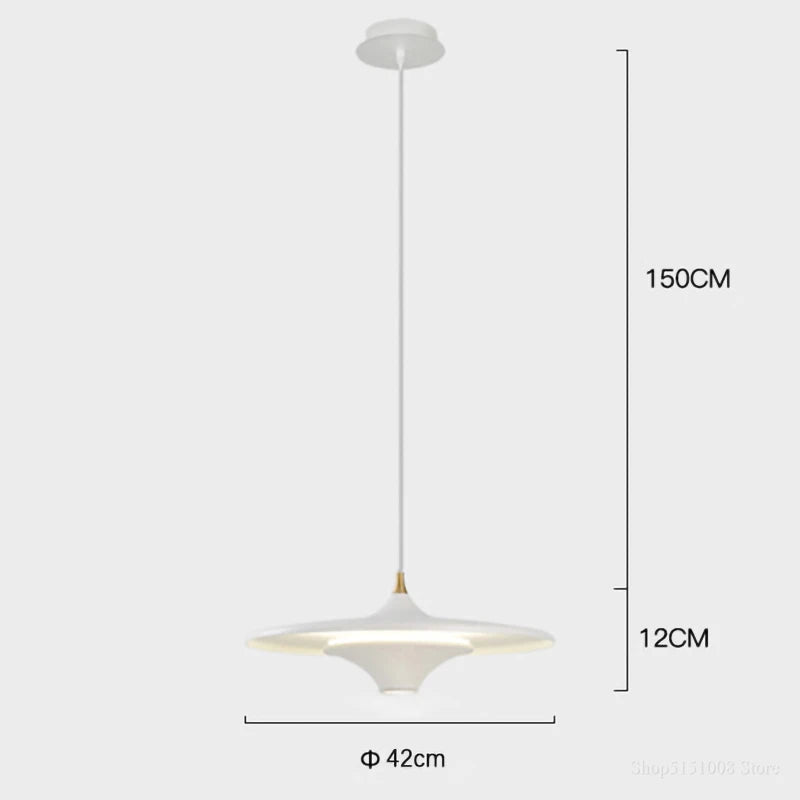 suspension design simple soucoupe volante led intérieur