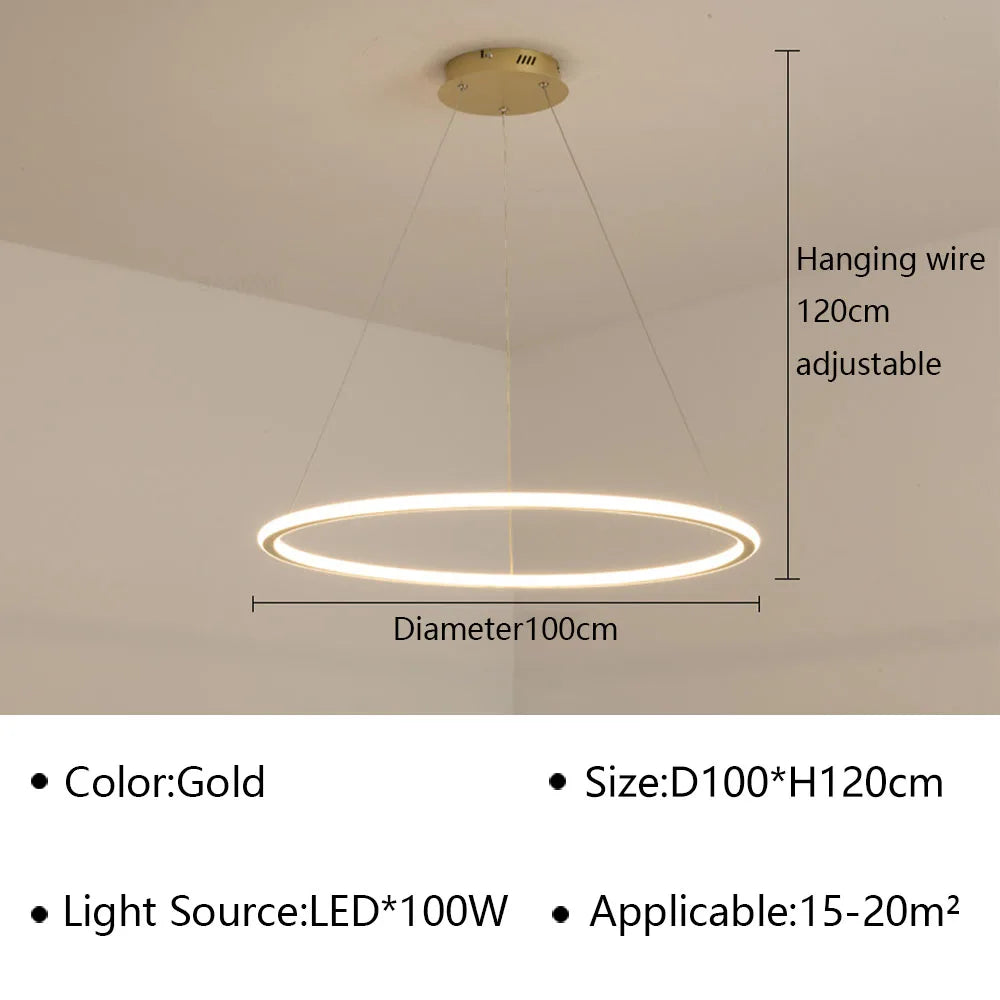 suspension moderne à LED pour décoration intérieure élégante