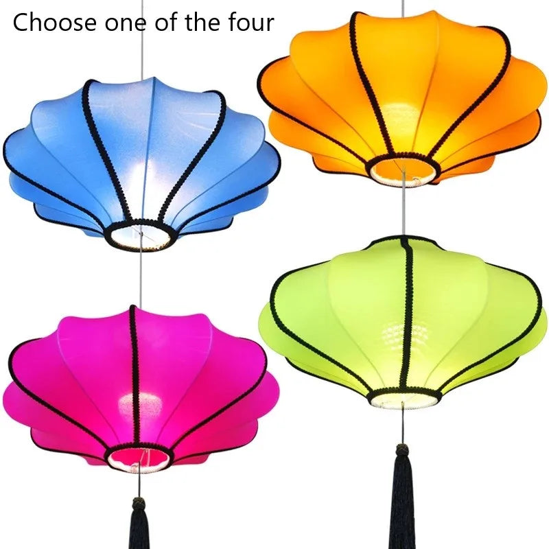 suspension style chinois dessinées à la main éclairage rétro