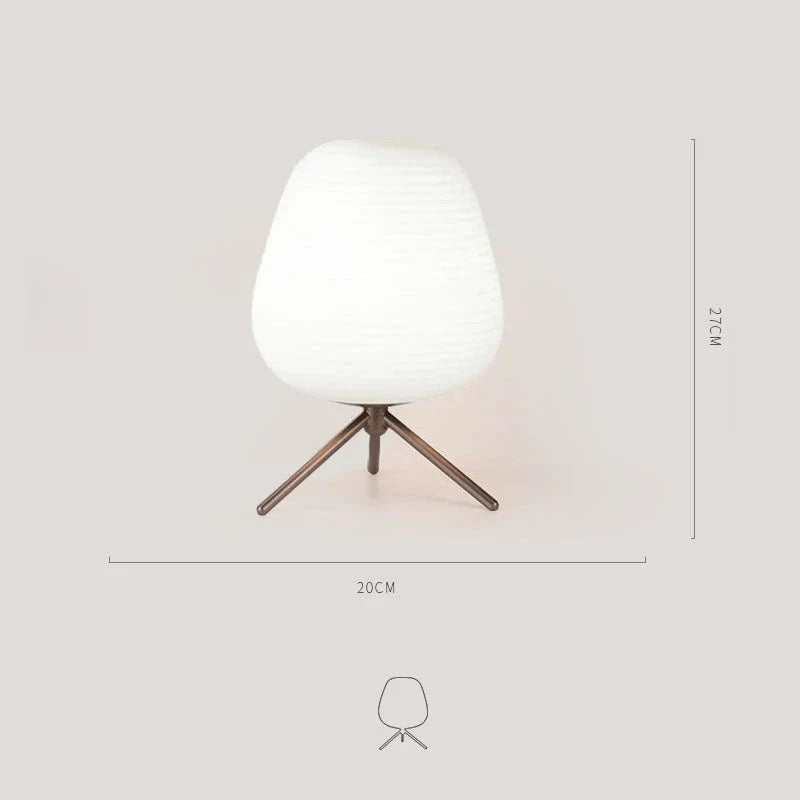lampe à poser 3 en 1 en verre à motif spirale trépied élégant
