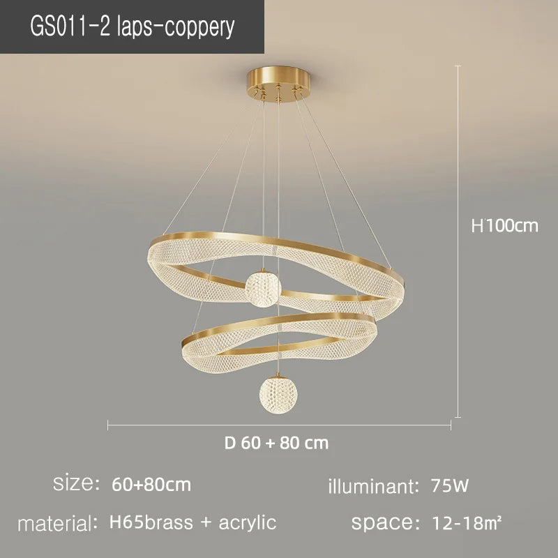 suspension moderne à led pour éclairage intérieur élégant
