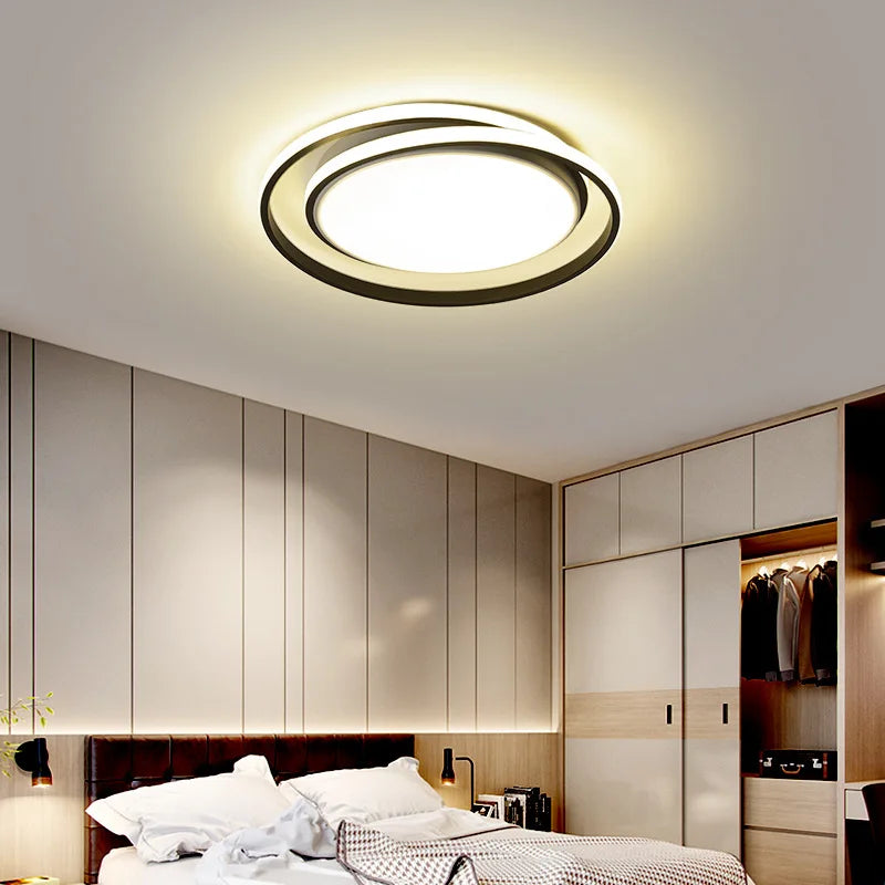 lustre led rond télécommandé style moderne simple