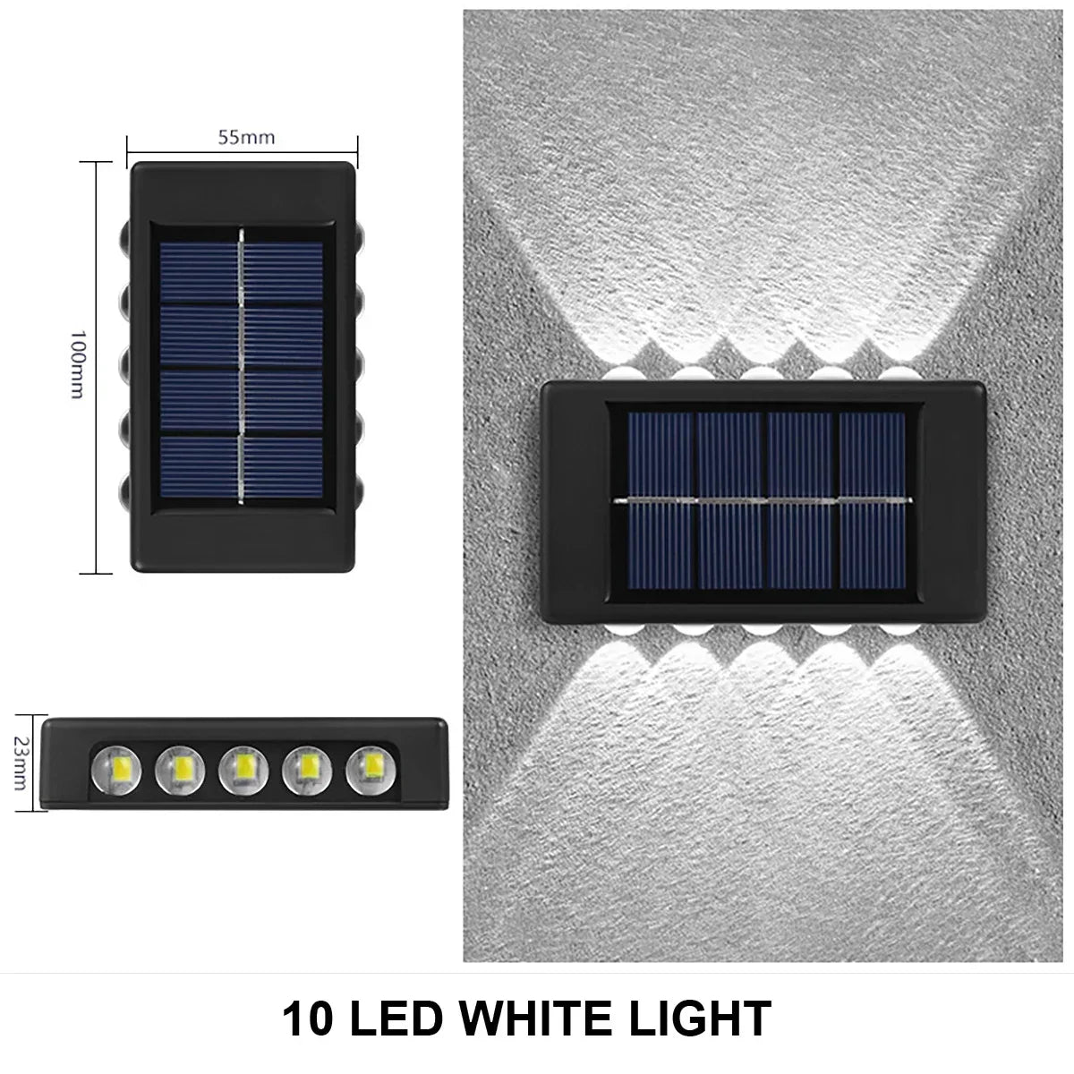applique murale solaire à led éclairage extérieur étanche décoratif