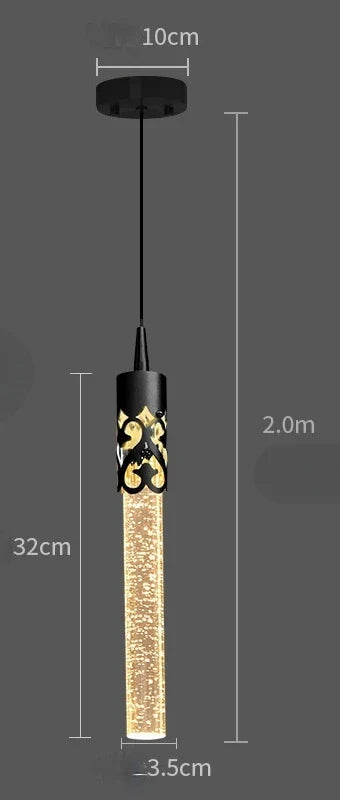 Suspension LED en cristal Éclairage créatif moderne