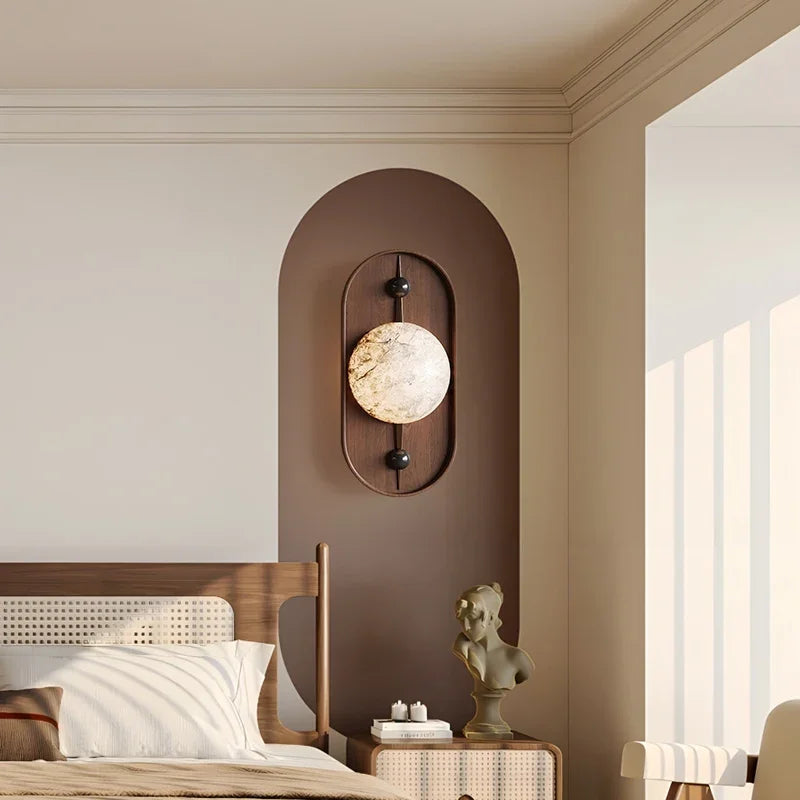 applique murale moderne en marbre de luxe pour intérieur lumineux