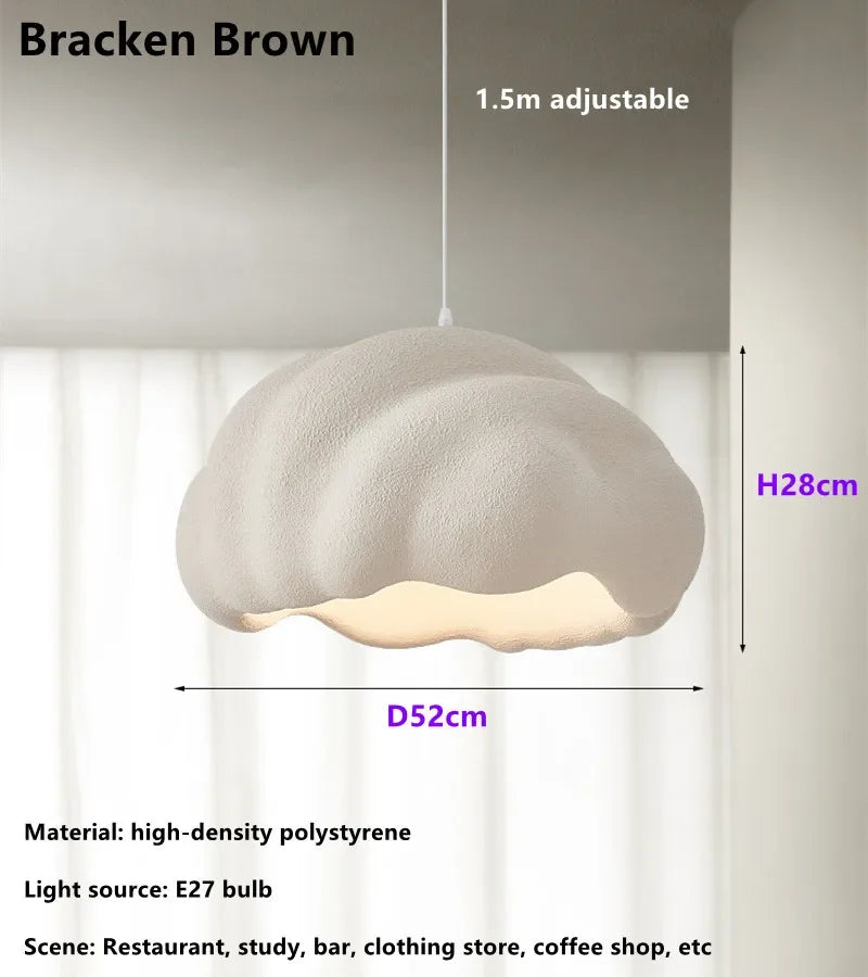 French Dining Room Wabi Sabi LED Pendant Lamp Nordic Cream Style Bar Bedroom Chandelier Fixture Model Room Bar Decorative Lights