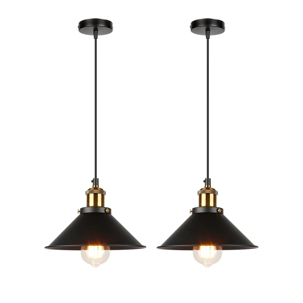 lustre industriel rétro à trois têtes suspendues pour maison