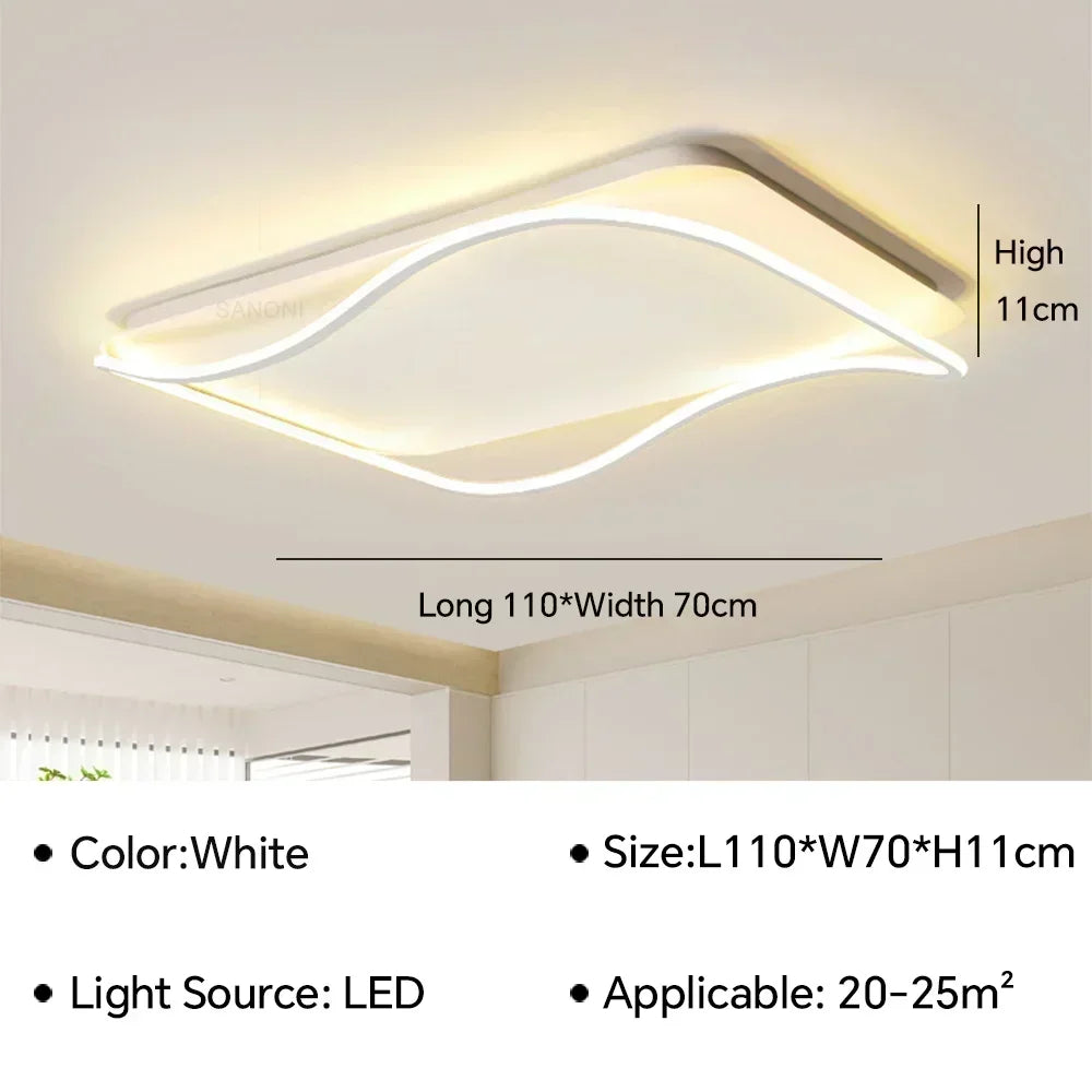 plafonnier moderne à leds pour éclairage intérieur décoratif