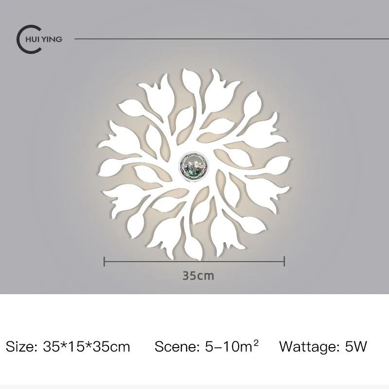 applique murale nordique en fer à led décorative pour intérieur élégant