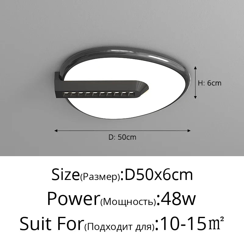 plafonnier led moderne avec télécommande pour décoration