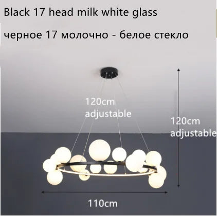 lustre moderne en verre design pour décoration intérieure élégante