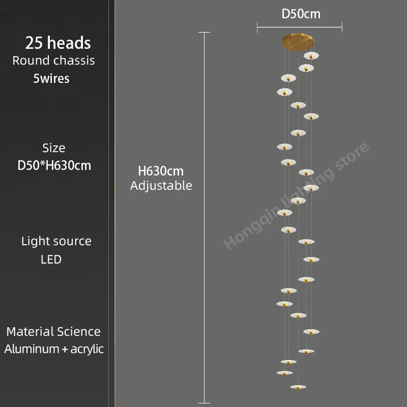 lustre moderne à led pour espaces intérieurs élégants et contemporains