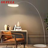 OUFULA pêche lampadaire nordique moderne famille salon à côté du canapé créatif nuage LED décoratif lampe sur pied