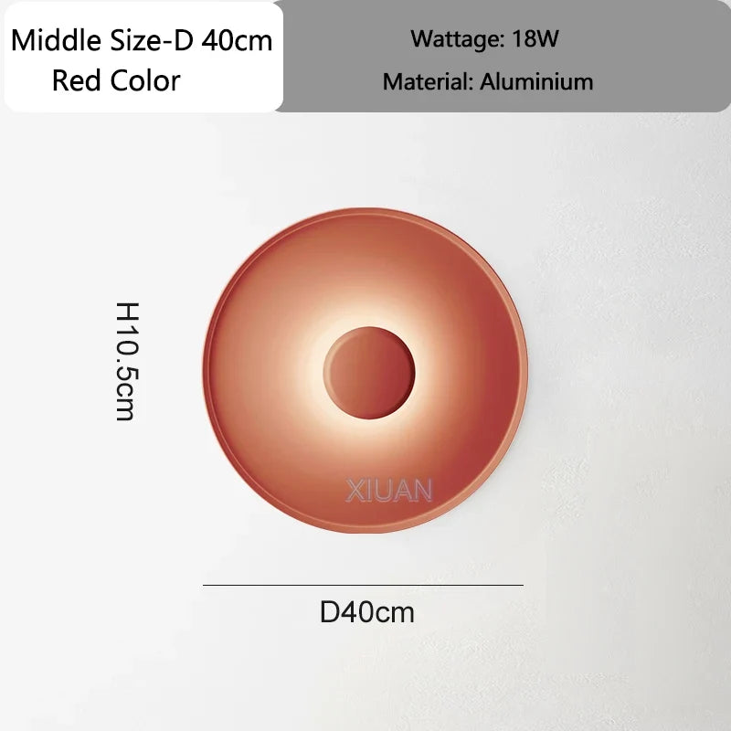 Designer Lamp Modern Round Ceiling Lamps Bedroom Ceiling Light White Red Green Living Room Atmosphere Wall Lights AC 220V 40cm