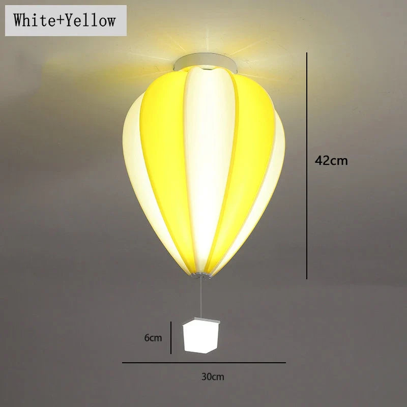 Kids Children's Ceiling Chandelier Light Air Ballon Design Remote Control LED Pendant Chandelier Lamps White Pink Yellow Blue