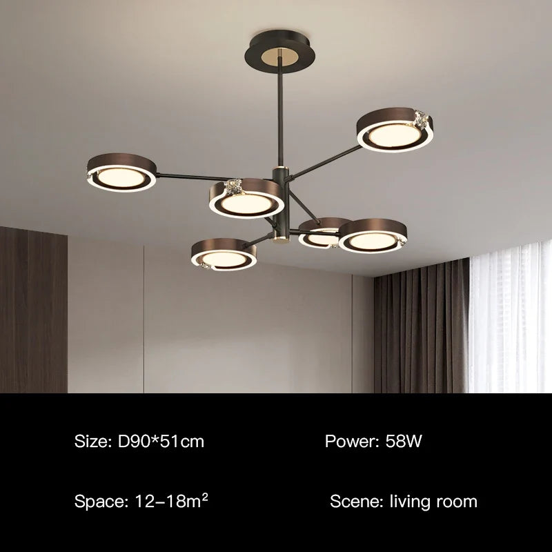 suspension led moderne au design minimaliste élégant pour intérieur
