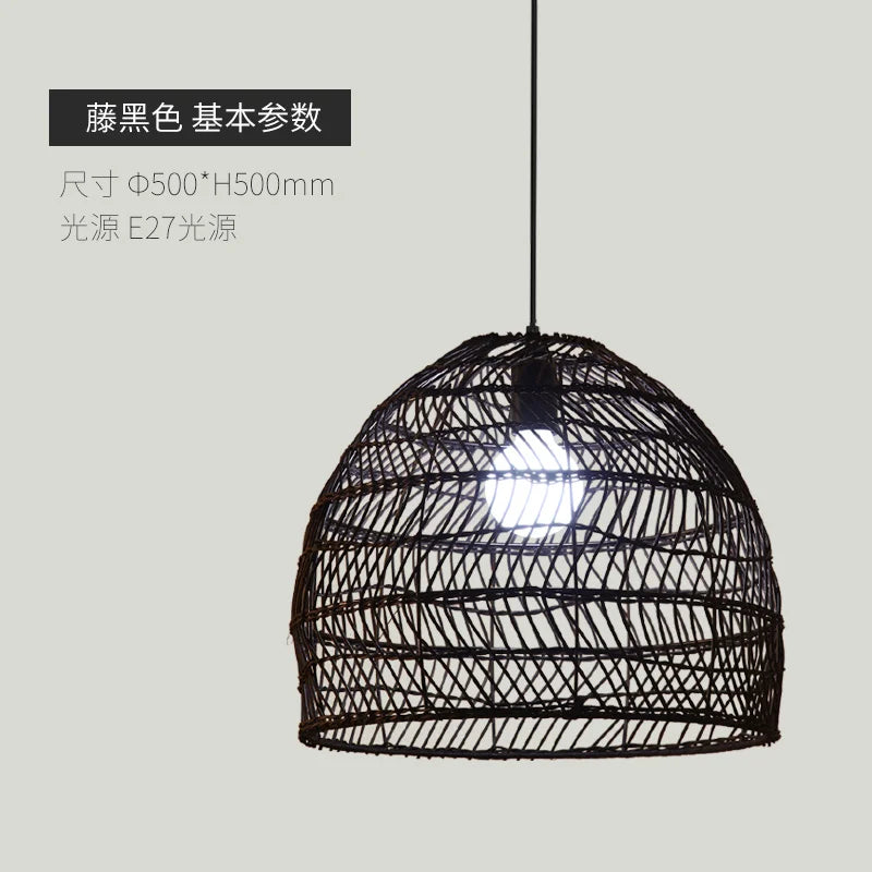 suspension en rotin naturel pour décoration intérieure élégante